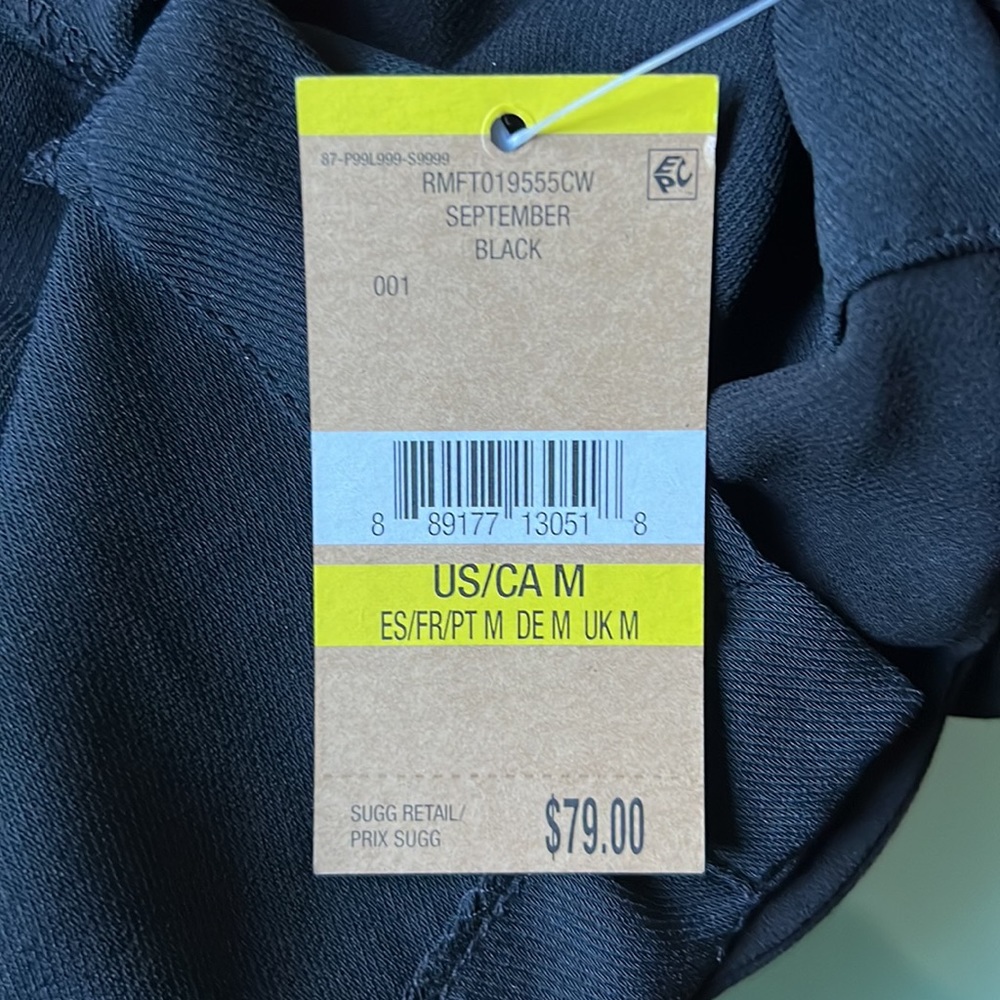 Rachel Rachel Roy Black Button Up Mock Neck Top